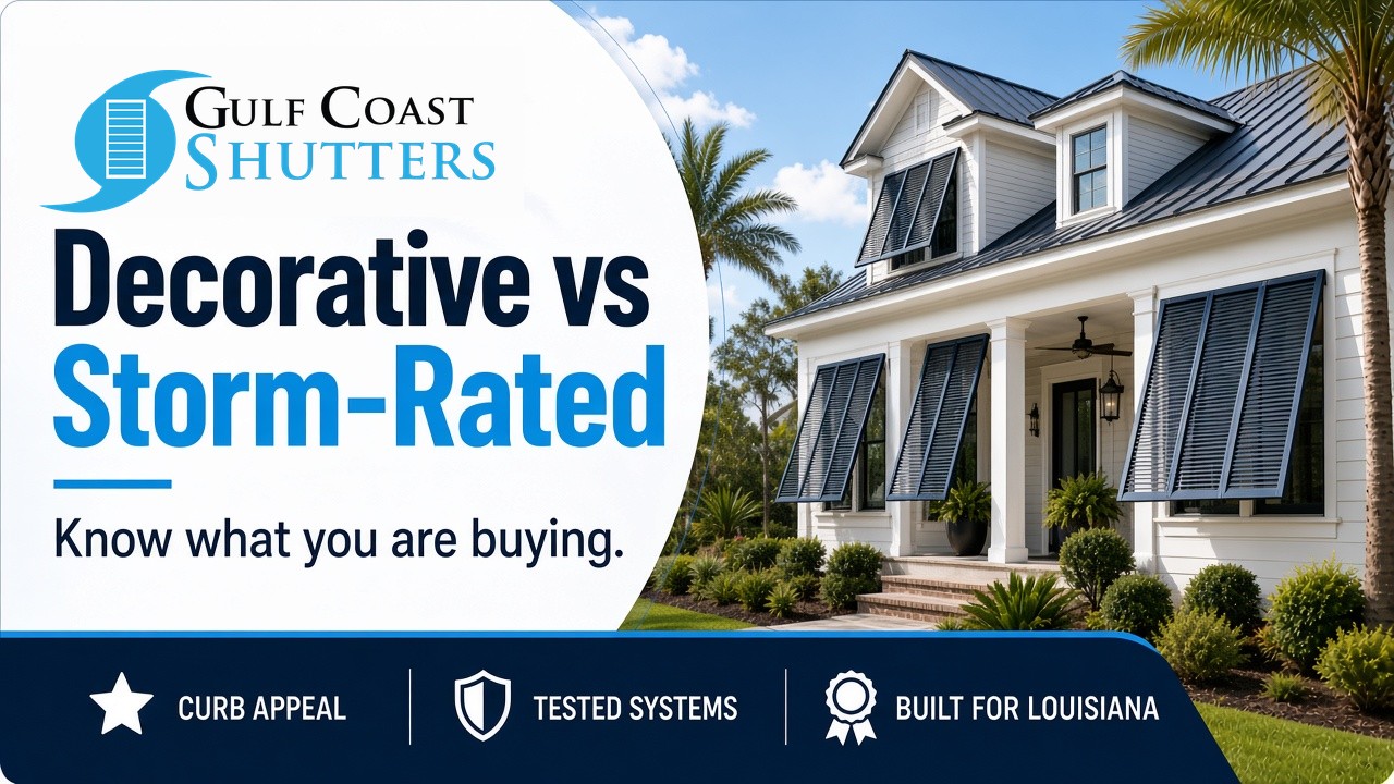 Decorative vs Storm-Rated: know what you are buying
